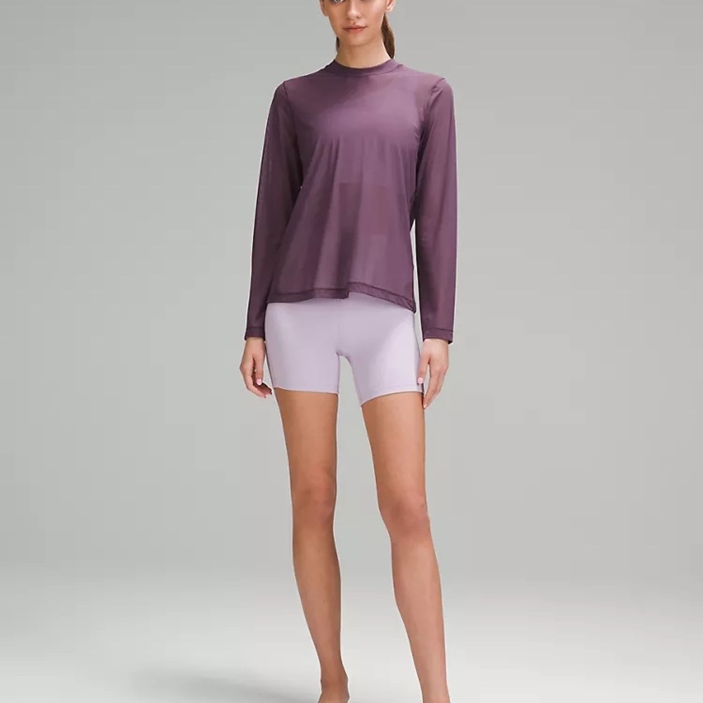 (A11) Lululemon‎ Keyhole Mesh Long-Sleeve Shirt, Size 2, NWT